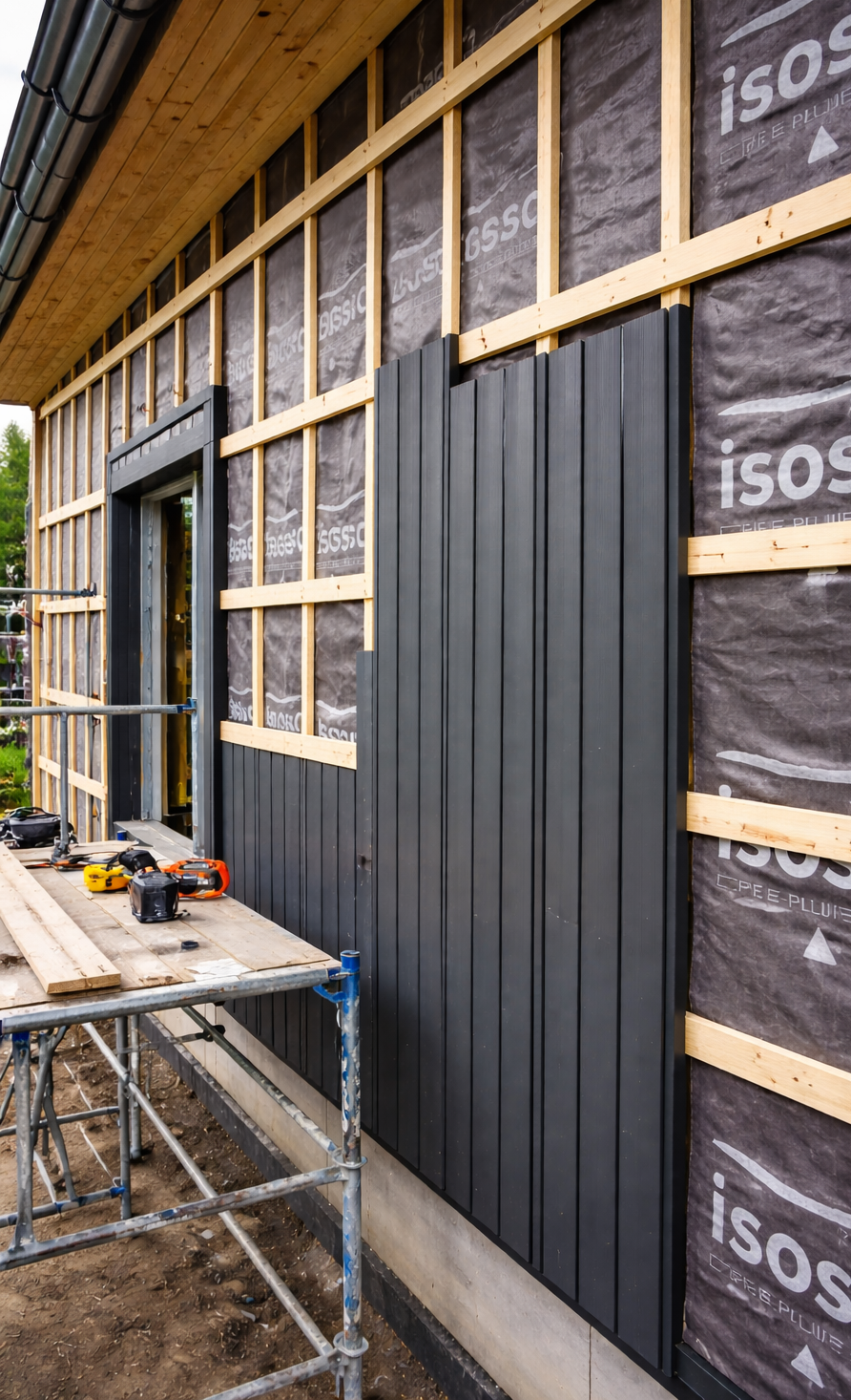 ITE sous bardage - Isosac mur